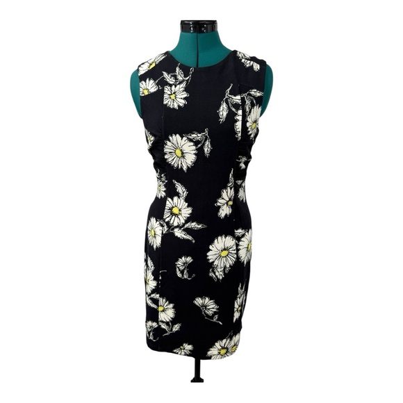 Desigual Slim Fit Floral Sheet Jersey Mini Dress in Black NWOT - Picture 3 of 8